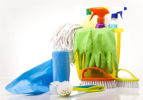 Waste sorting and safe disposal items related to cleaning services