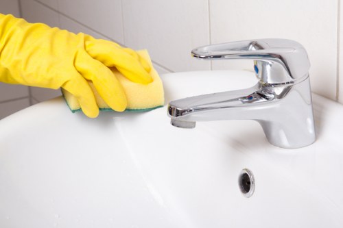 A local cleaning team preparing a Sutton property for handover