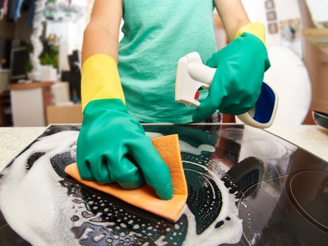 Cleaning team completing a domestic or commercial cleaning task